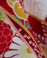 卒業式袴レンタルNo.6[SSサイズ][王道古典]赤絞り風・牡丹桜熨斗